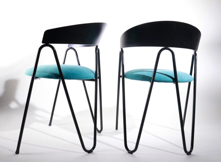 5 Postmodern Memphis Milano Style Chairs from the 1980s For Sale 6