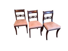 5 Regency-Esszimmerstühle aus Mahagoni