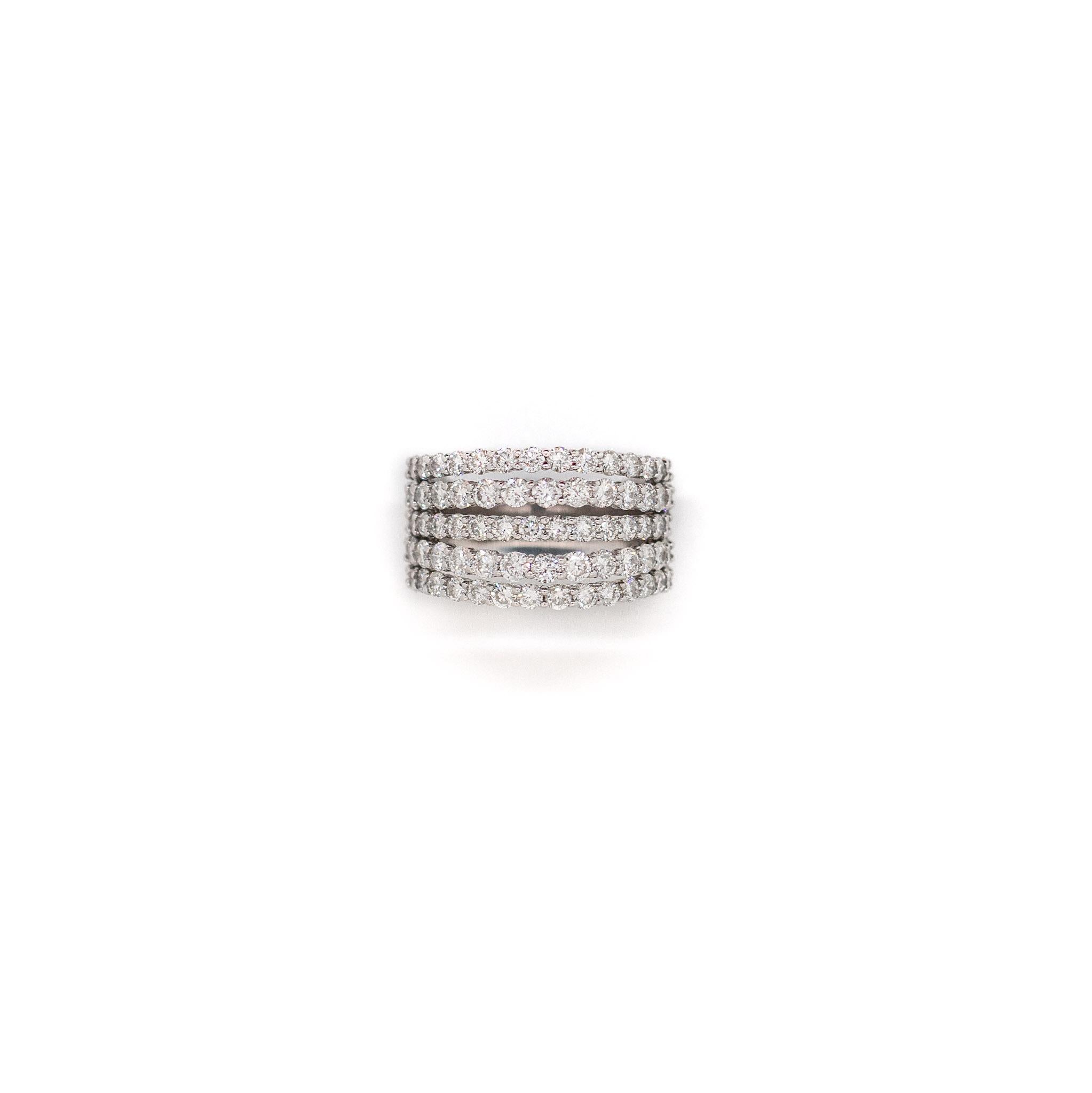 For Sale:  5 Row Diamond Ring 2