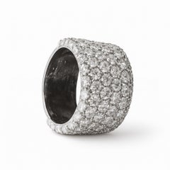 5-Row Halfway Diamond Eternity Band, 5.25 Carats