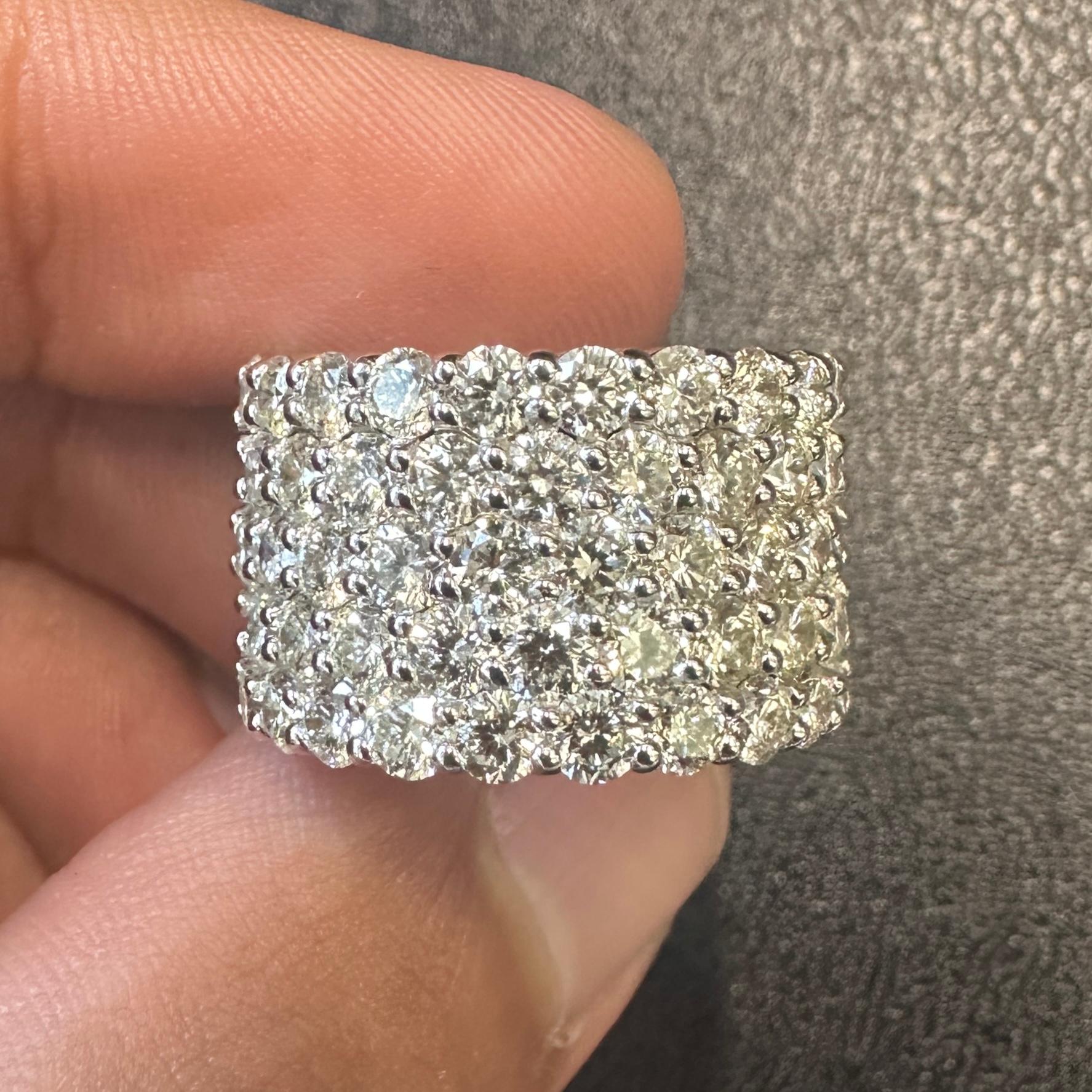 For Sale:  5-Row Halfway Diamond Eternity Band, 5.25 Carats 3