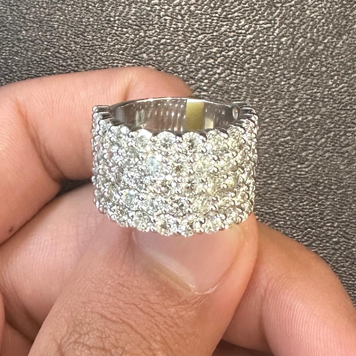 For Sale:  5-Row Halfway Diamond Eternity Band, 5.25 Carats 5