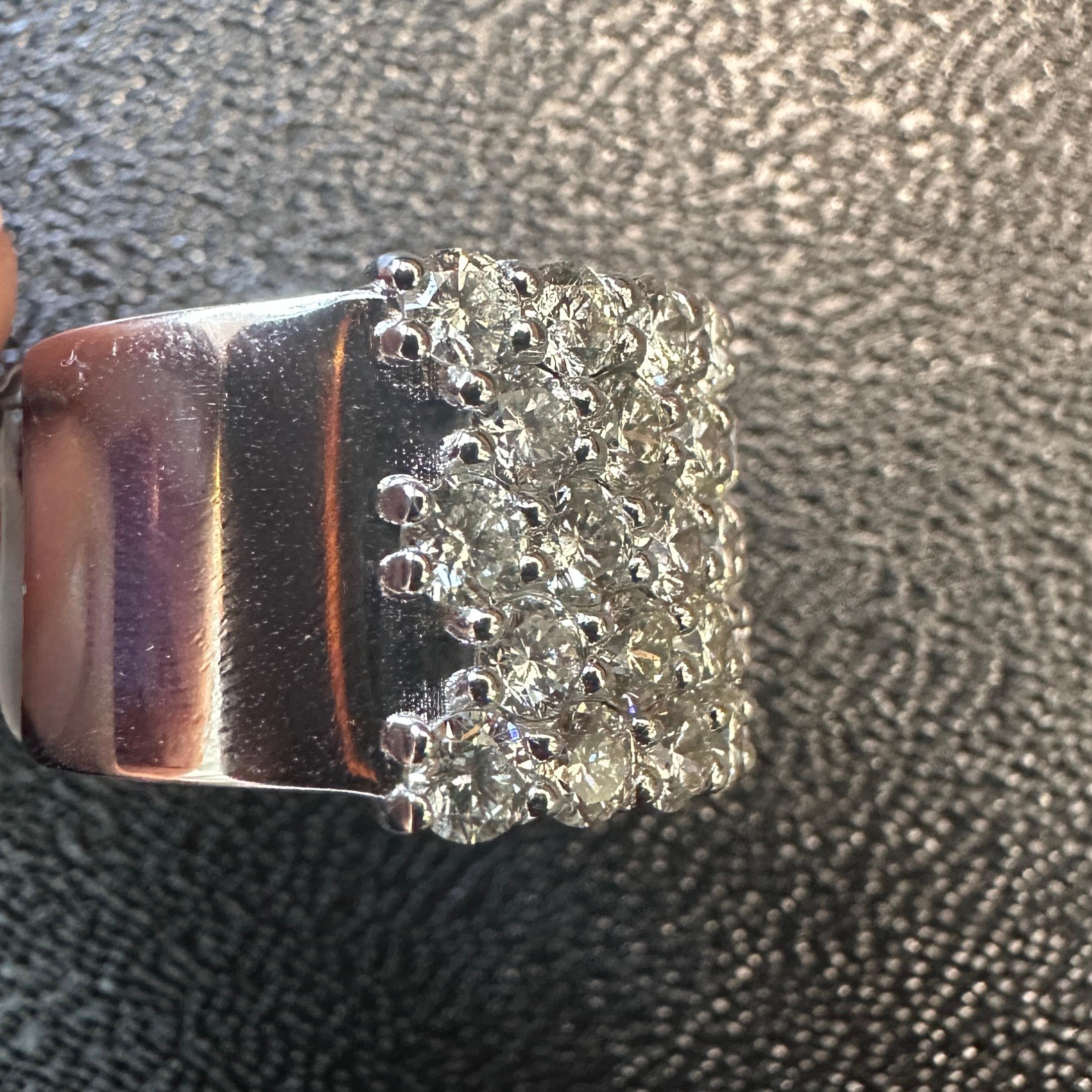 For Sale:  5-Row Halfway Diamond Eternity Band, 5.25 Carats 7