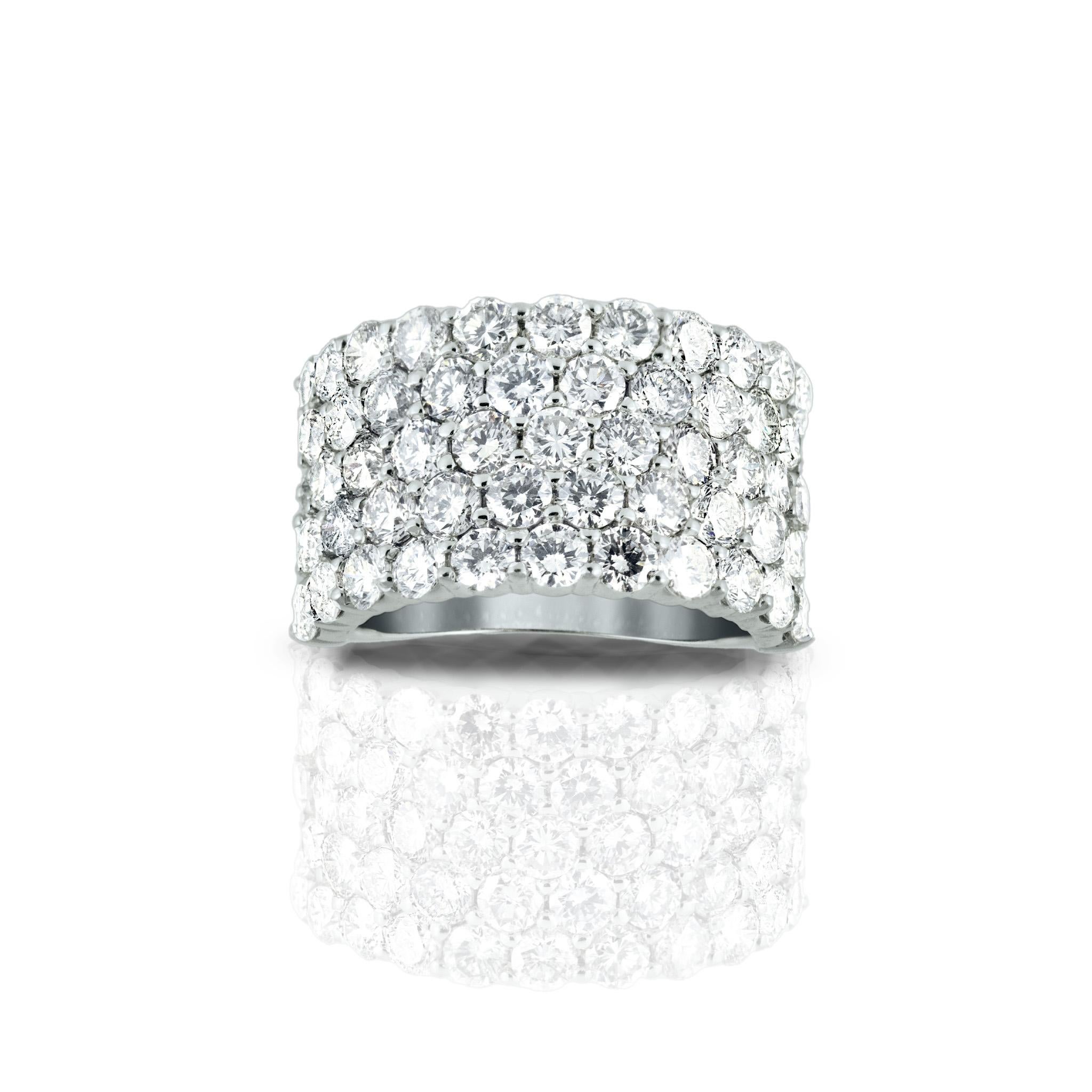For Sale:  5-Row Halfway Diamond Eternity Band, 5.25 Carats 8