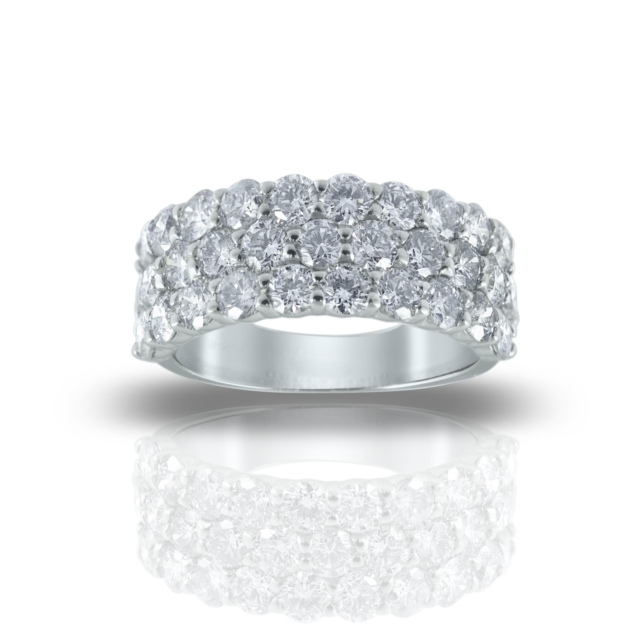 For Sale:  5-Row Halfway Diamond Eternity Band, 5.25 Carats 9