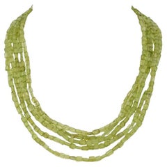 5-Row Peridot Necklace