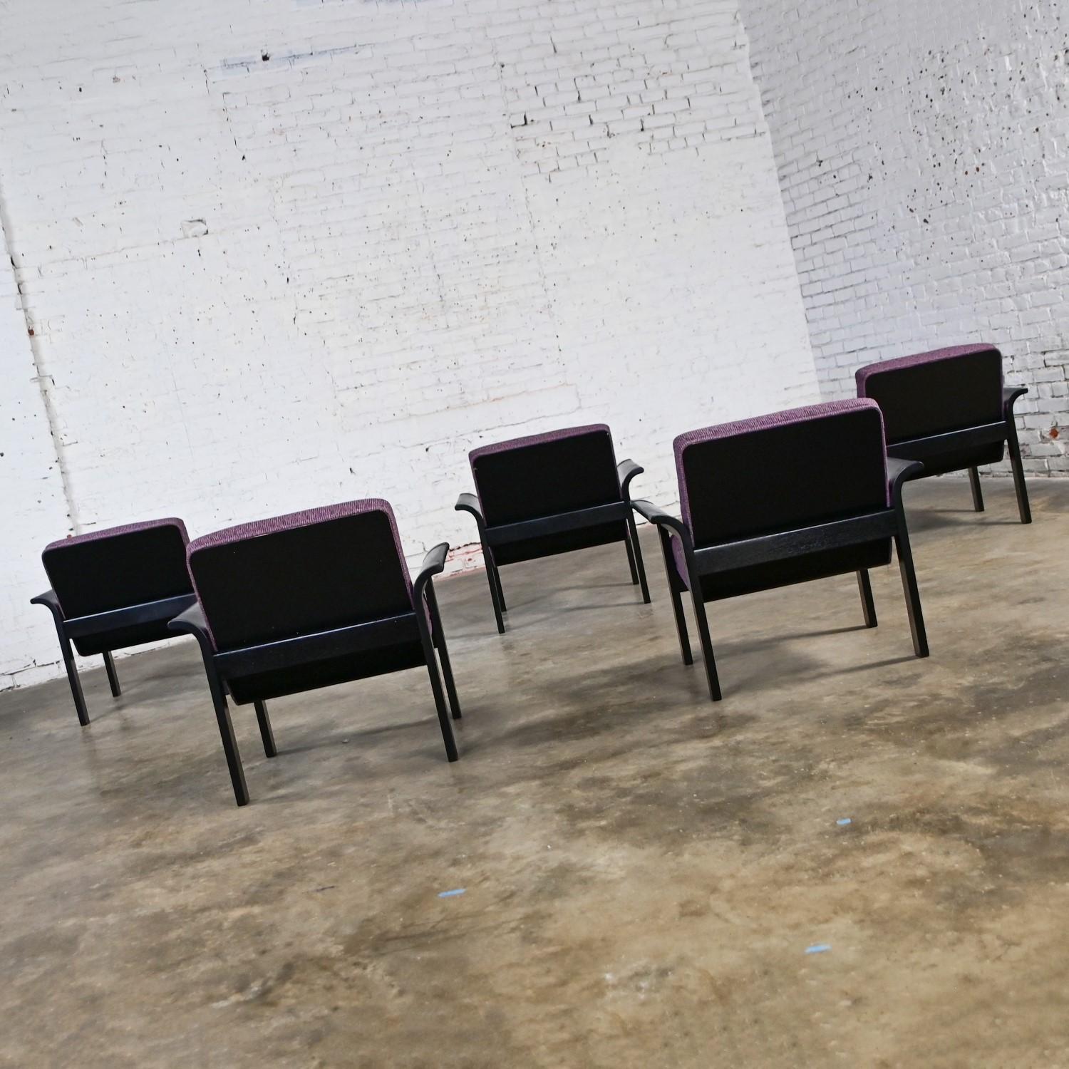 5 moderne dänische Rudd-Loungesessel aus Eiche von Thygesen & Sorensen für Magnus Olesen im Zustand „Gut“ im Angebot in Topeka, KS