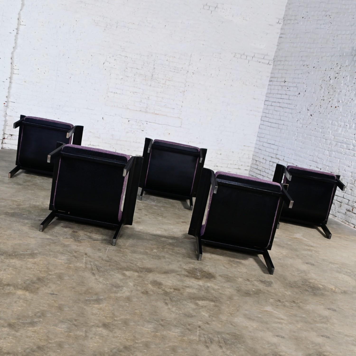 5 moderne dänische Rudd-Loungesessel aus Eiche von Thygesen & Sorensen für Magnus Olesen (Stoff) im Angebot