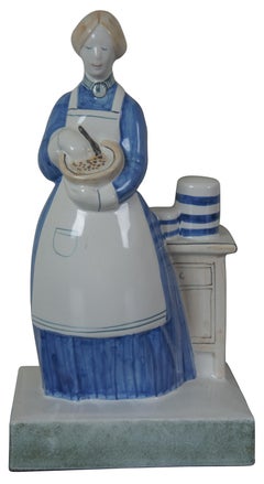 5 Rye Pottery England Porcelain Figurines Lovers Pastry Nativity Shepard Sailor