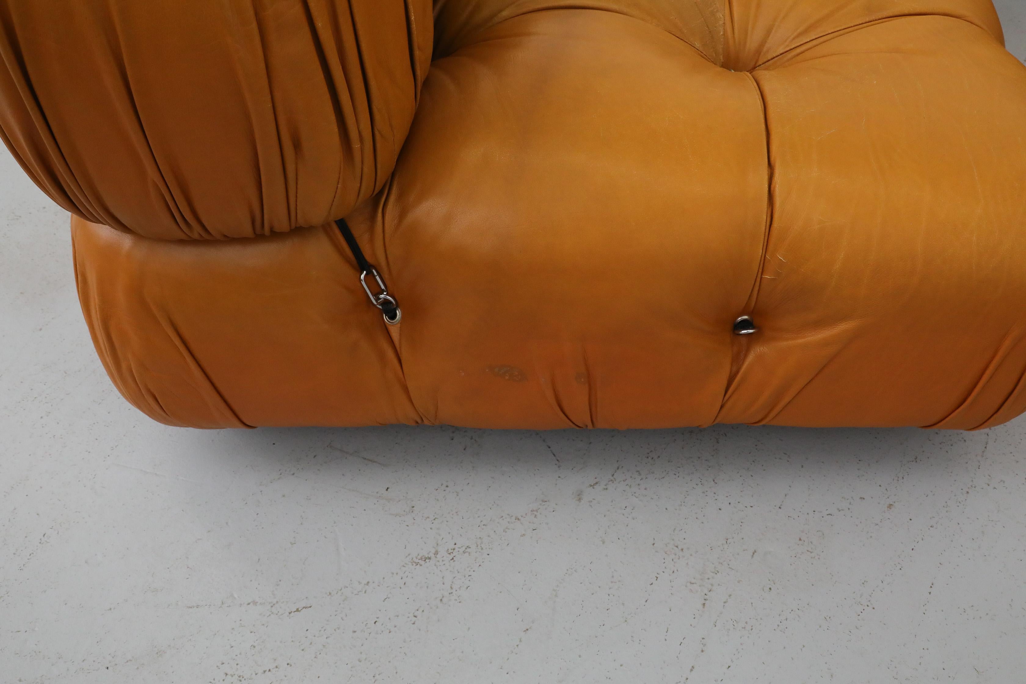 Canapé 5 sections 'Camaleonda' par Mario Bellini pour B&B Italia en cuir caramel en vente 7