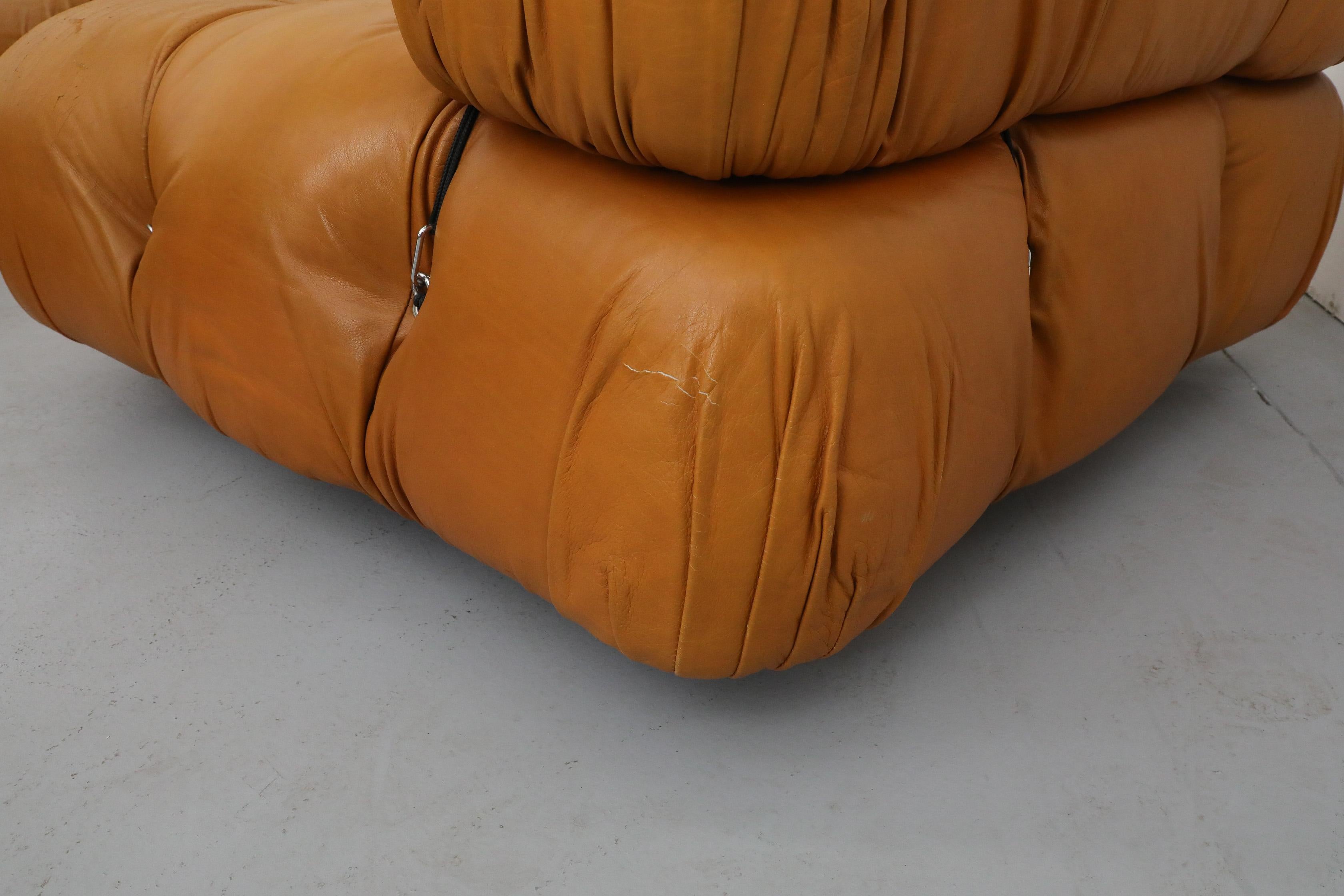 Canapé 5 sections 'Camaleonda' par Mario Bellini pour B&B Italia en cuir caramel en vente 8