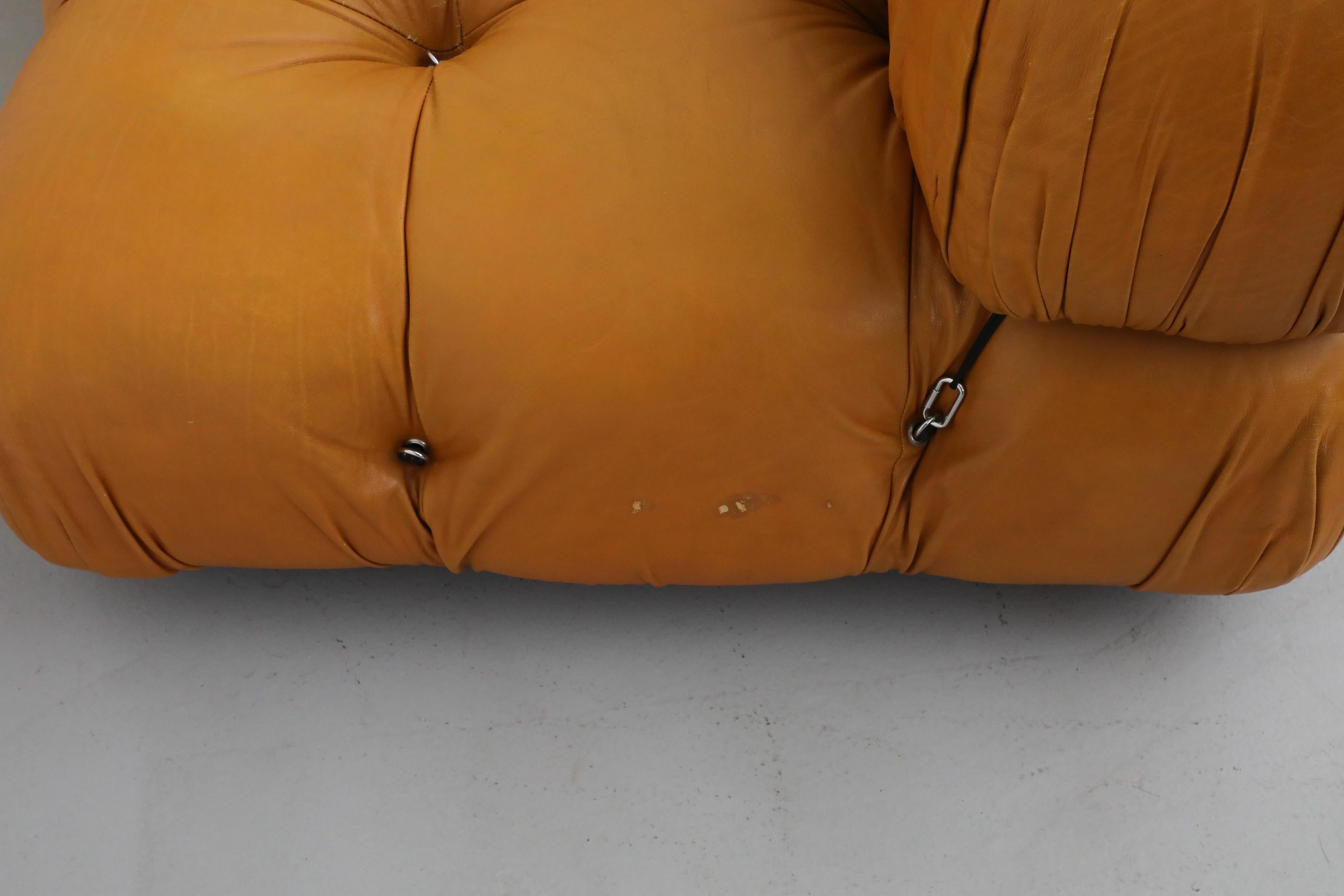 Canapé 5 sections 'Camaleonda' par Mario Bellini pour B&B Italia en cuir caramel en vente 11