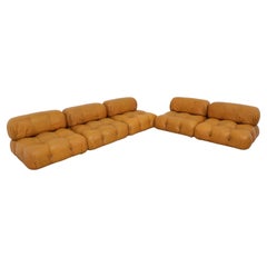 Vintage 5 Section 'Camaleonda' Sofa by Mario Bellini for B&B Italia in Caramel Leather 