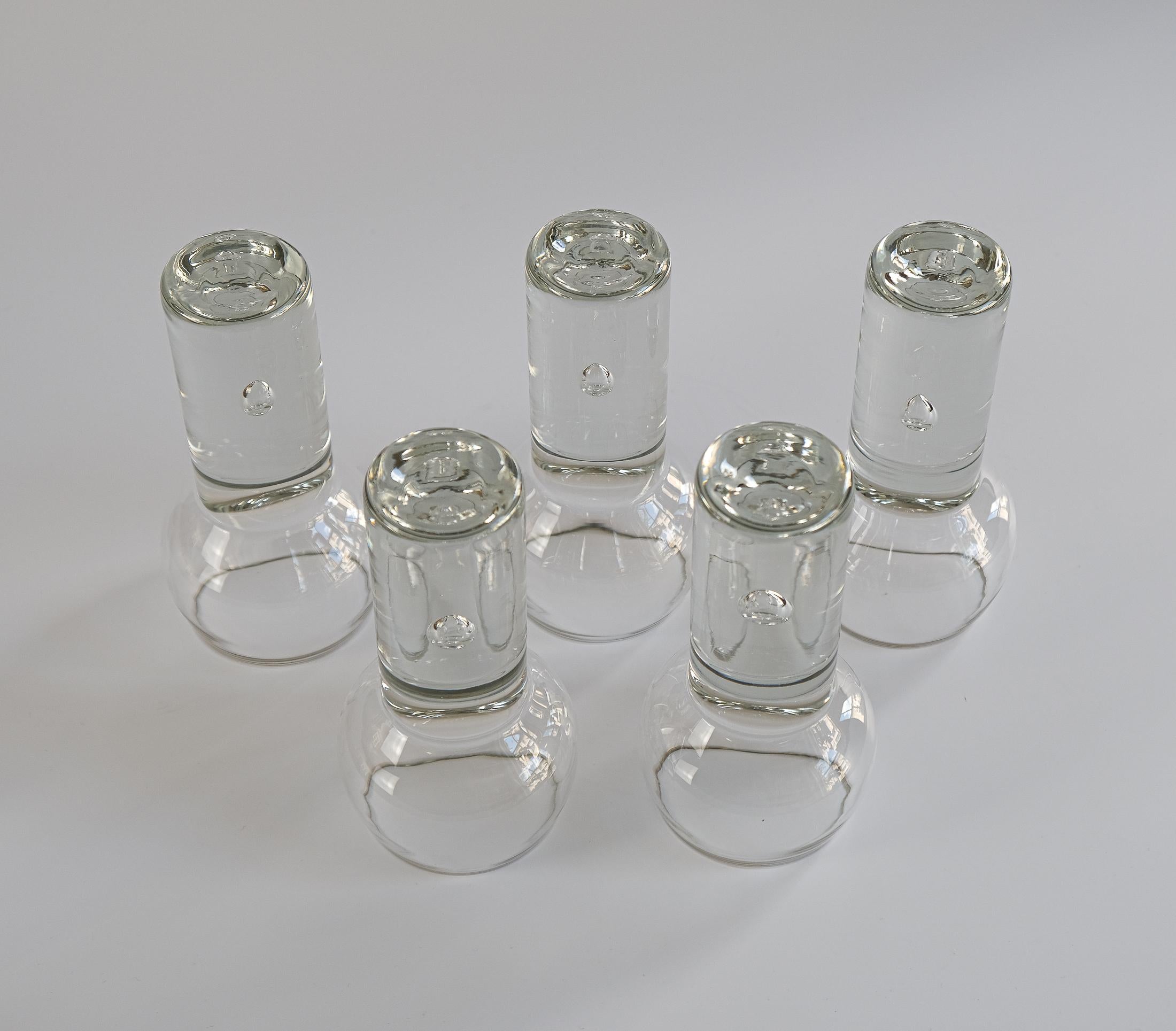 5 verres à vin en cristal toscan du milieu du siècle dessinés par Sergio Asti, Italie, C.C. en vente 8