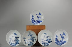 #5 Set Antique 18th-19th Century Japanese Arita Nabeshima Blue White Dishes