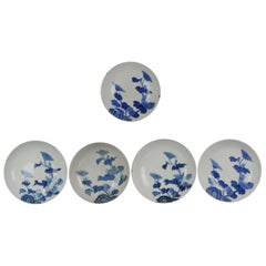 #5 Set Vintage 18th-19th Century Japanese Arita Nabeshima Blue White Dishes