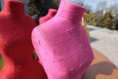 5 Set Tulip Colored Curvaceous Soft Lustrous French Silk Forms Jewelry Displays