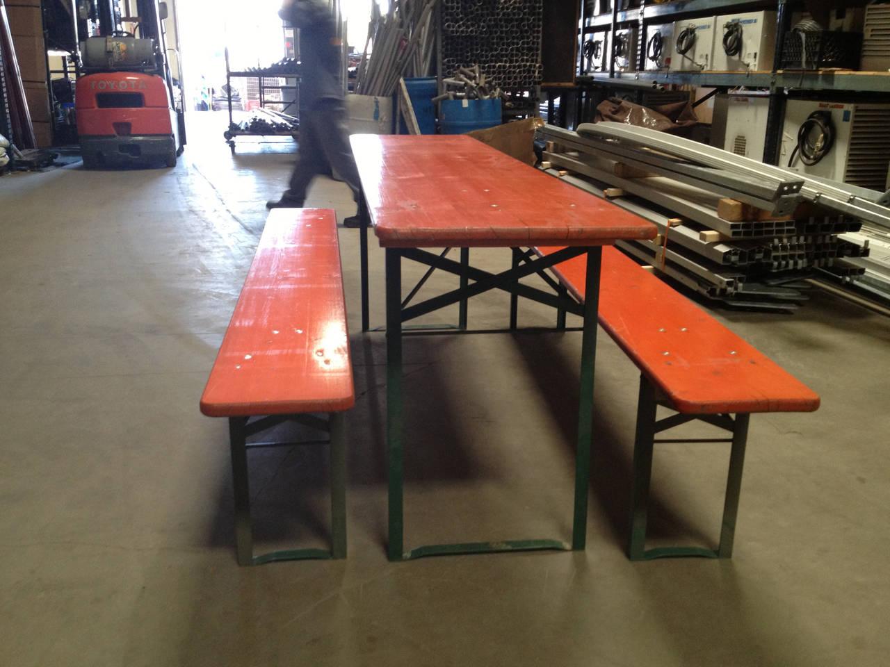 You receive (5) tables and 10 benches for the price listed plus free shipping to a business loading dock within the Continental US! Authentic Oktoberfest picnic table sets from the legendary beer halls of Germany. Great for brew pubs, restaurants,