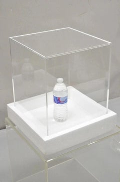 5 Sided 14.5" Clear Acrylic Lucite Vitrine Display Case Christine Taylor Coll.