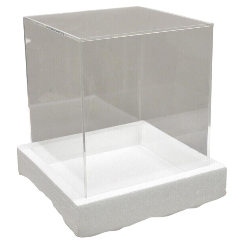 5 Sided 14.5" Clear Acrylic Lucite Vitrine Display Case Christine Taylor Coll. For Sale