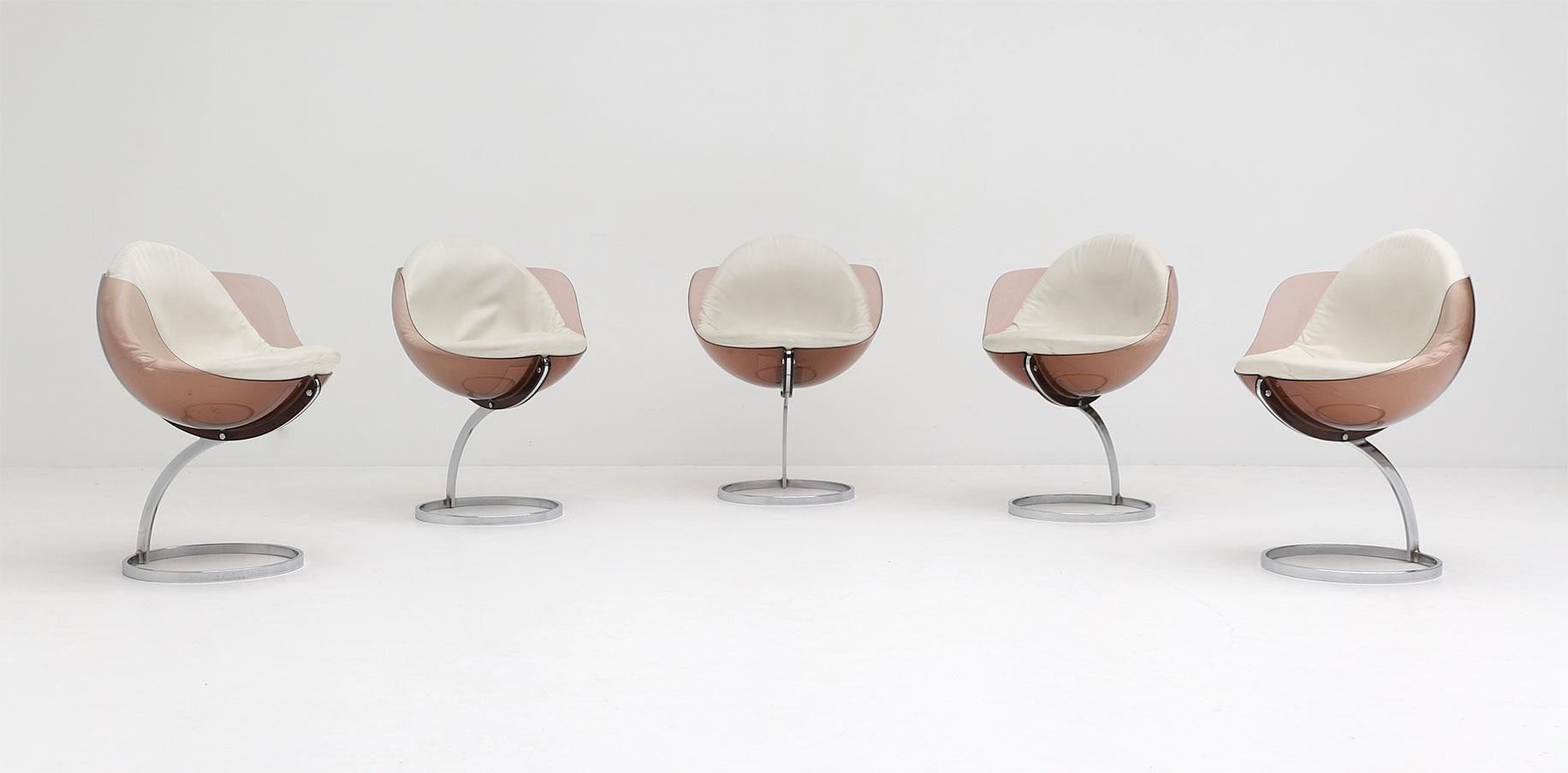 Set of 5 Sphere Chairs Designed by Boris Tabacoff, 1971 4