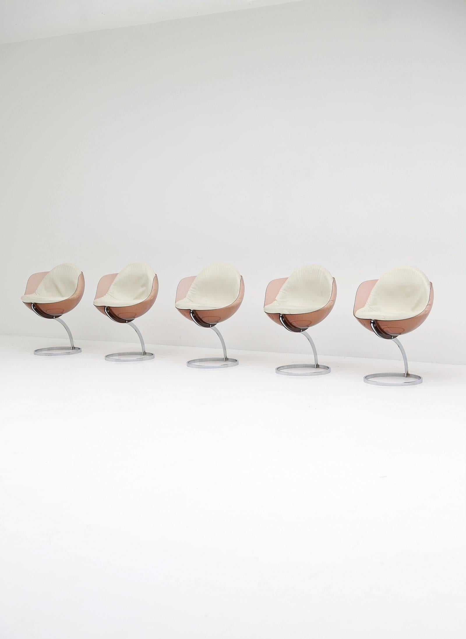 Modern Set of 5 Sphere Chairs Designed by Boris Tabacoff, 1971
