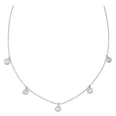 5 Station Diamond Drop Necklace