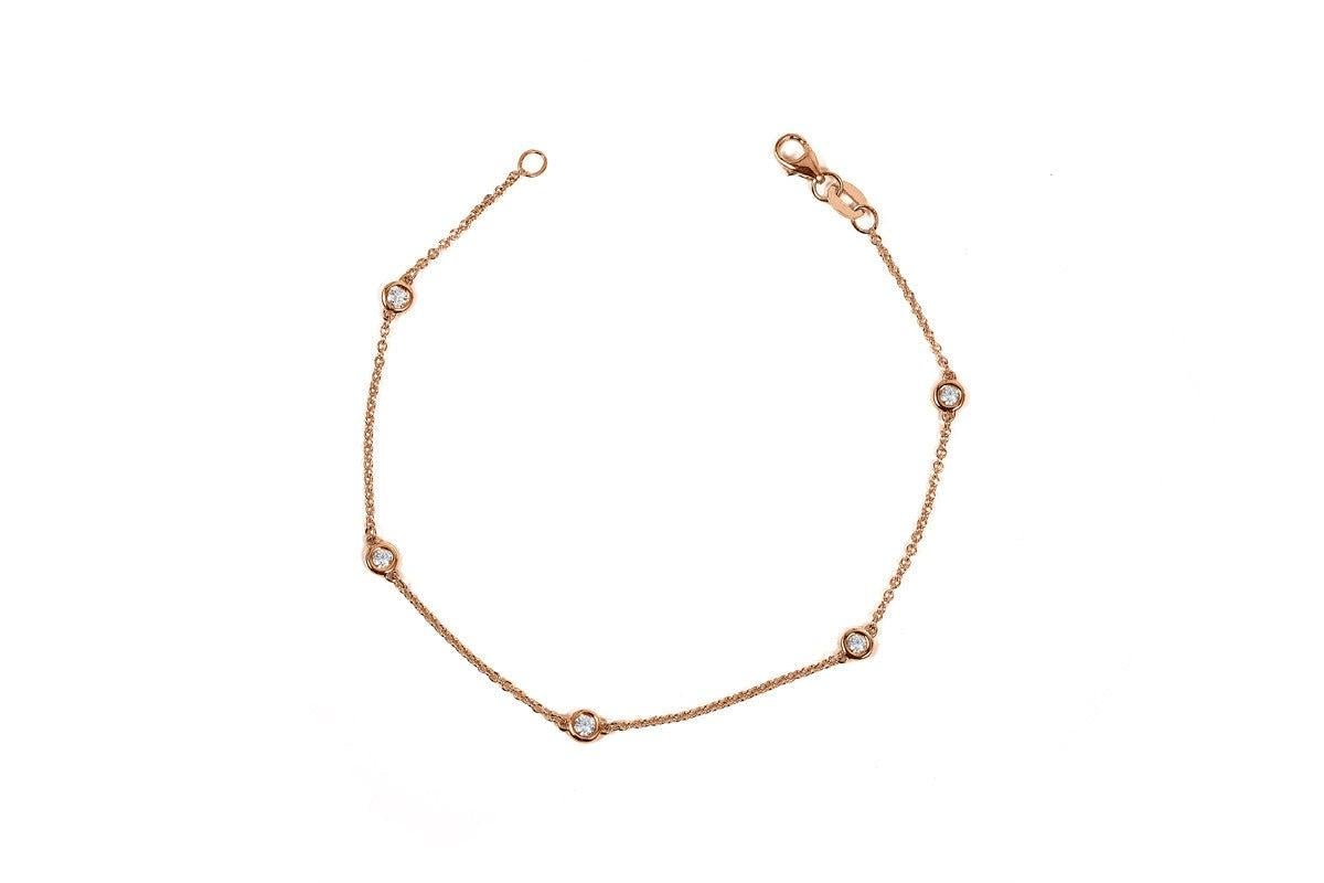 SINGLE ROW DIAMOND BY THE YARD DIAMOND BRACELET, GREAT FOR SUMMER TIME COLLETION.

5 Stations
14K Rose Gold
7 Inches
0.15 Ctw