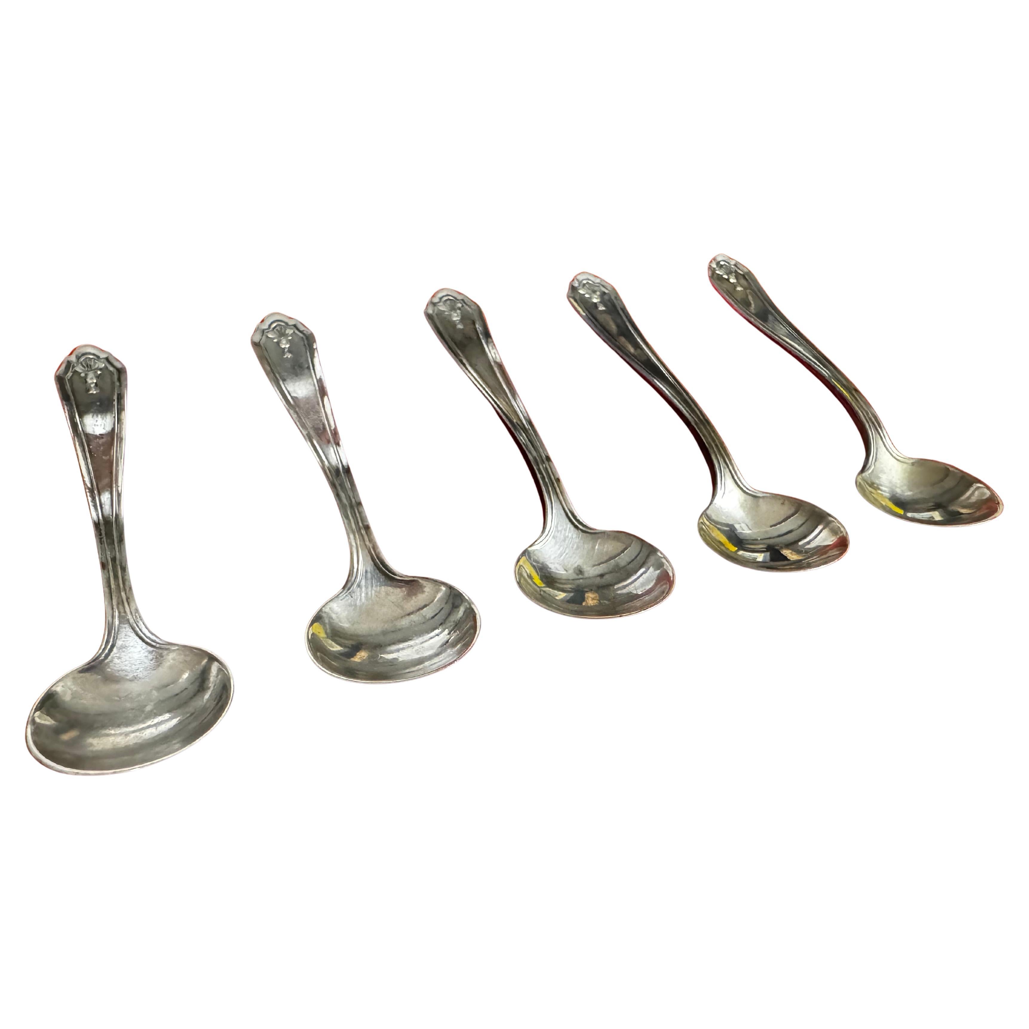 (5) Sterling Silver Mini Souvenir Salt Spoons 3.34g each