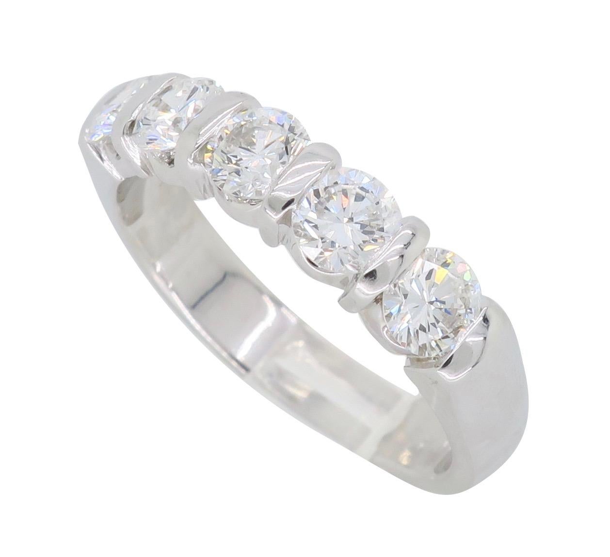 5-Stone Diamond Anniversary Band 2