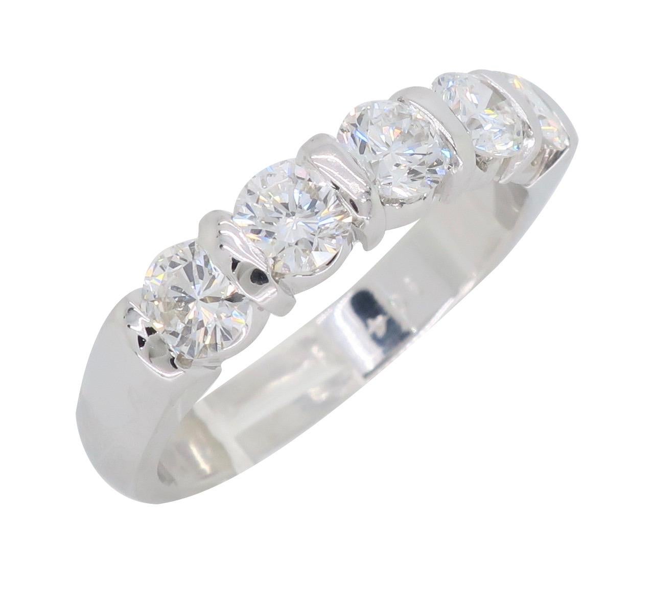 5-Stone Diamond Anniversary Band 3
