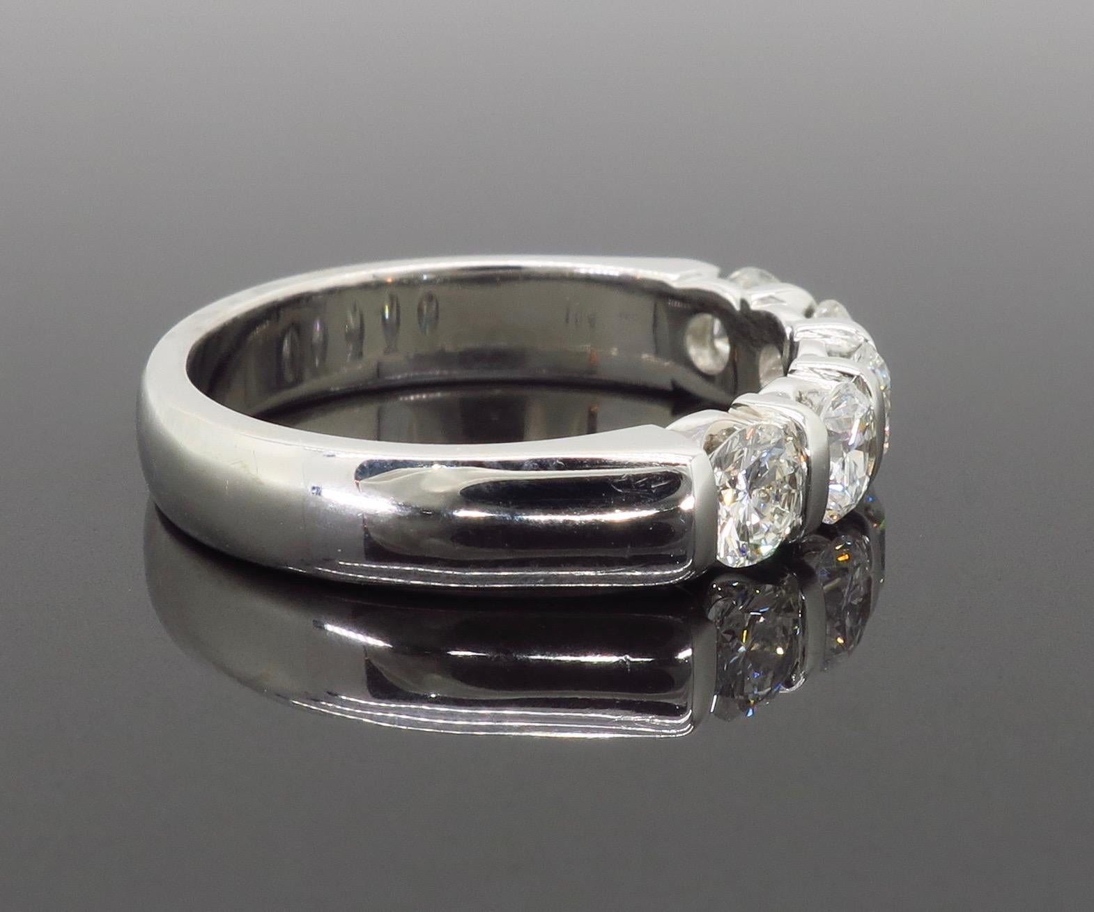 5-Stone Diamond Anniversary Band In Excellent Condition In Webster, NY