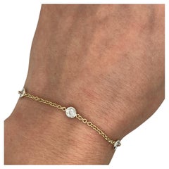 5 Stone Diamond Bracelet Set in 9ct Yellow and White Gold
