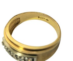 5 Stone Diamond Engagement Ring in 14k Yellow Gold