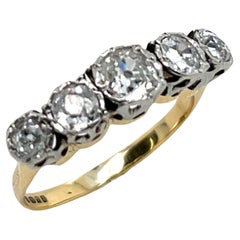 5 Stone Diamond Ring Set With 1.0ct Diamonds in 18ct Yellow & White Gold