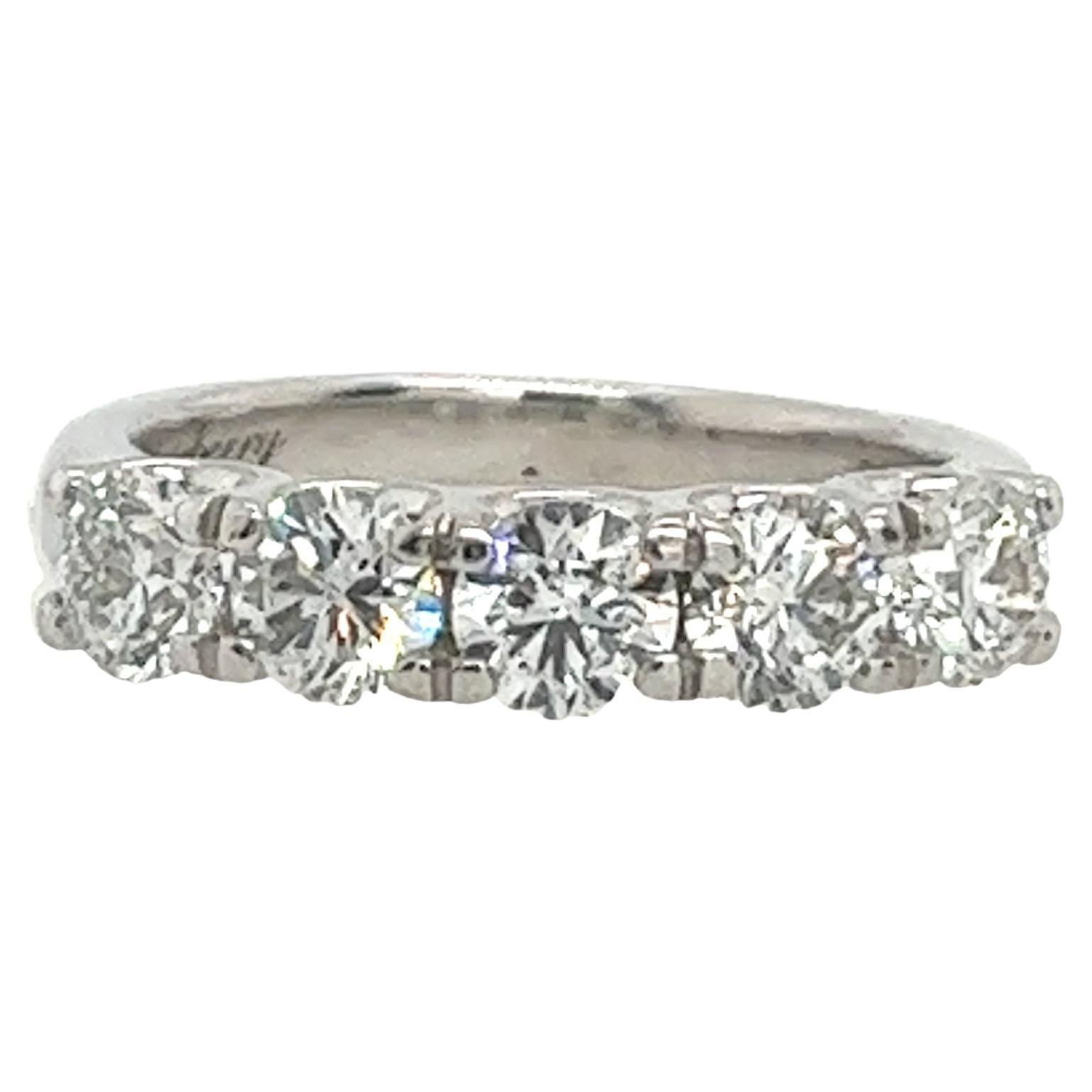 5-Stone Diamond Ring, Set With 2.06ct G-H/SI2-3 In 18ct White Gold