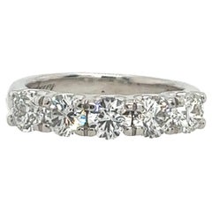 5-Stone Diamond Ring, Set With 2.06ct G-H/SI2-3 In 18ct White Gold