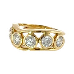 5 Stone Diamond Ring Set With 2.10ct Diamonds in 18ct Yellow Gold