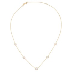 5 Stone Diamonds-By-The-Yard 18k Gold Necklace