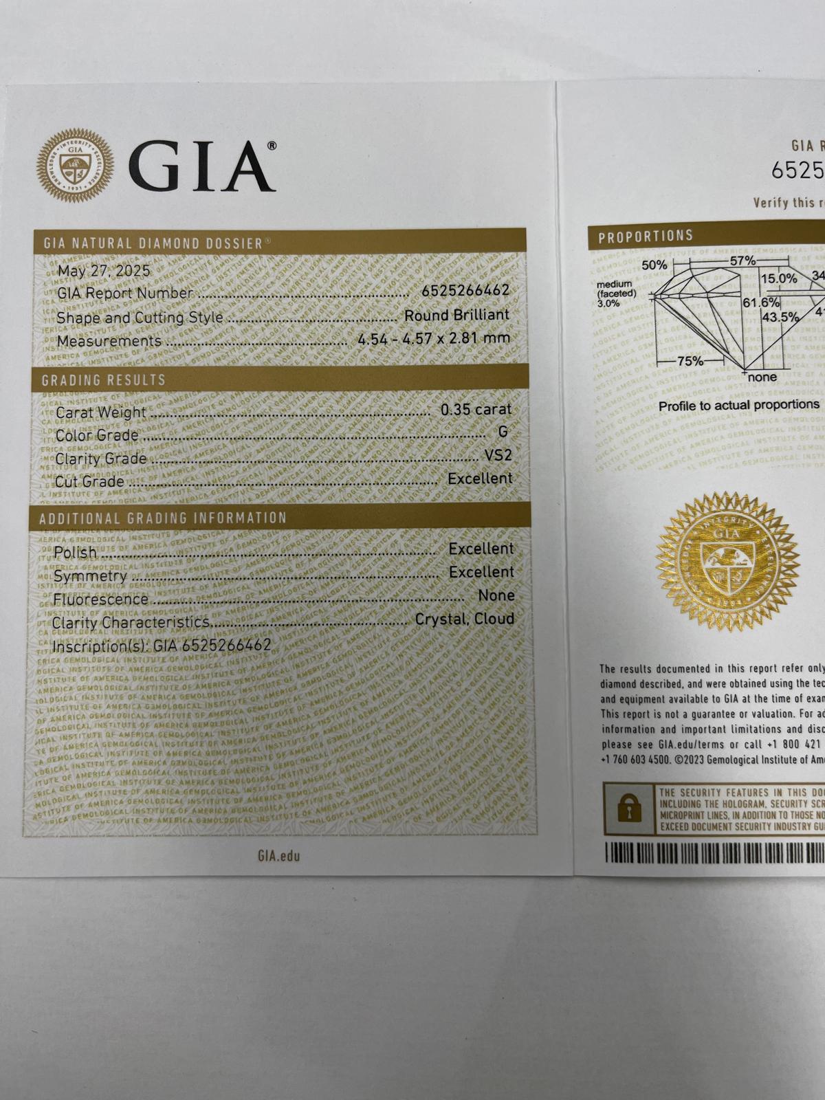 Bague en or jaune 18 ct à 5 pierres et diamants GIA, 2,35 ct de diamants naturels en vente 8