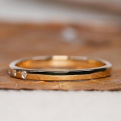 5 Stone Micro Pave Set Minimalist Diamond Ring 14k Gold Ring Minimalist Jewelry