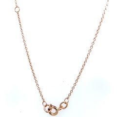 5-Stone Natural Pink Intense Diamond Necklace in 9ct Rose Gold, 0.25ct