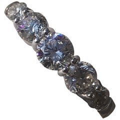 5-Stone Round Diamond 1.75 Carat TW Graduated Band, Ring, Ben Dannie