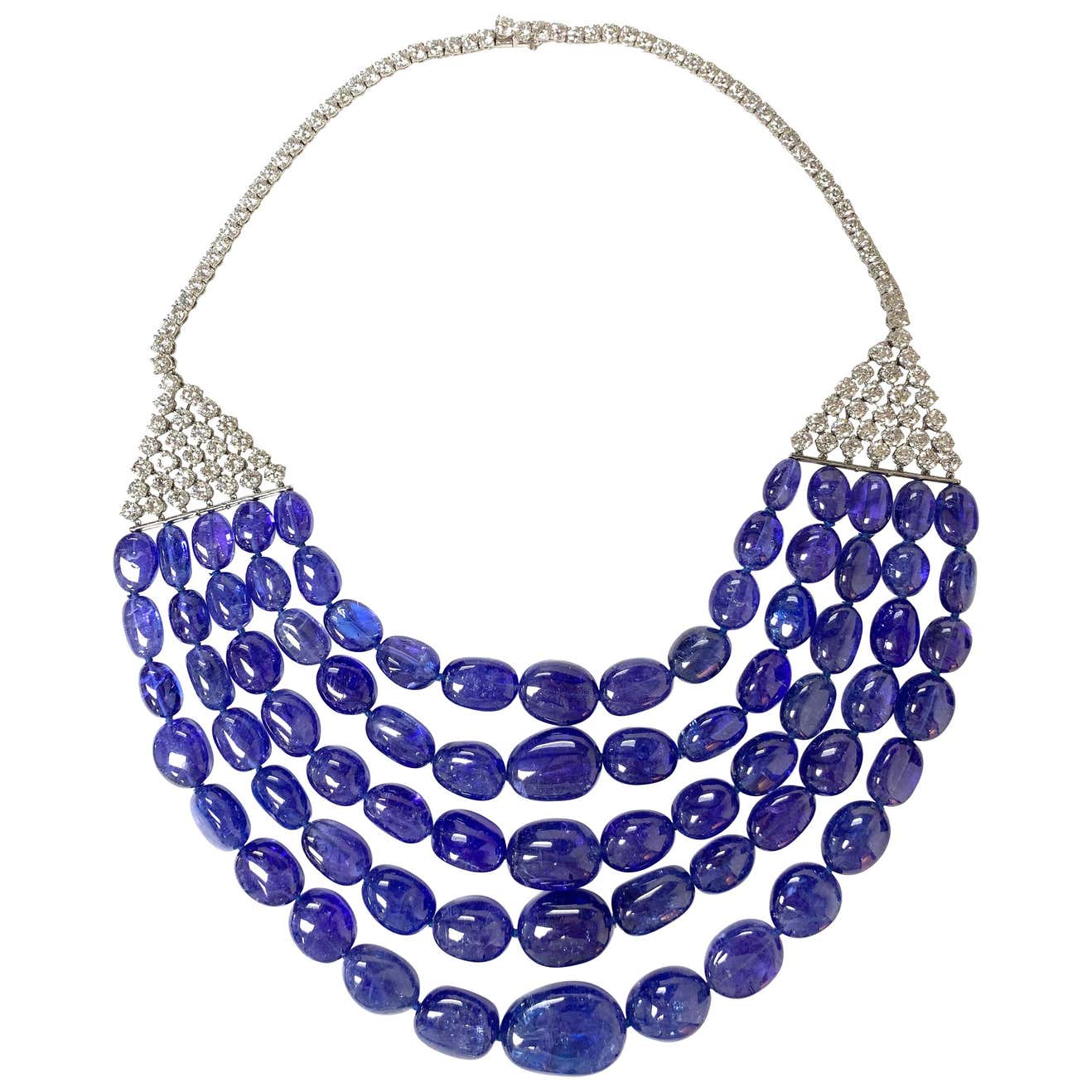 Tanzanite beads necklace Clearance