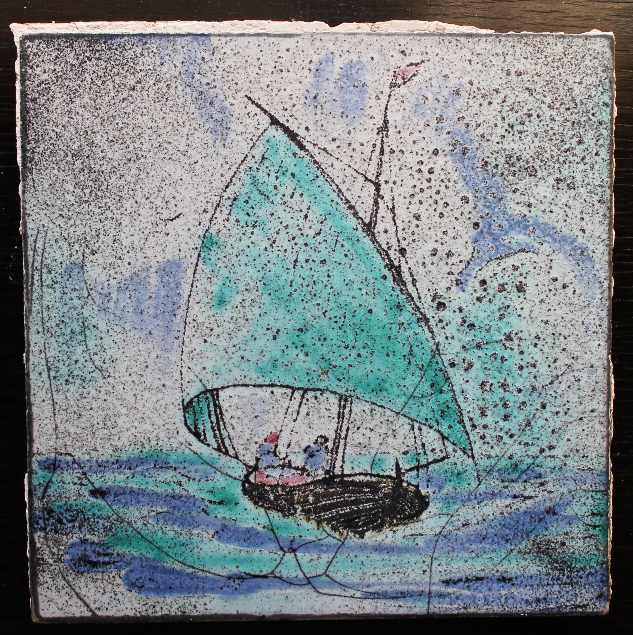 5 Svend Hammershøi Azulejos únicos pintados a mano para Hermann Kahler Danmark Danés en venta