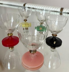 5 Swedish midcentury crystal drinking glasses