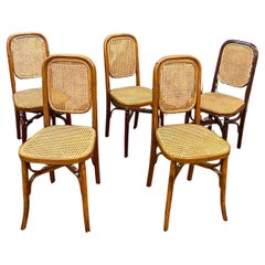 Antique 5 Thonet style chairs circa 1900
