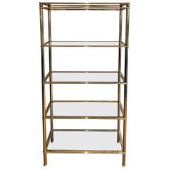5 Tiers Shelves Unit with Clear Glass Trays