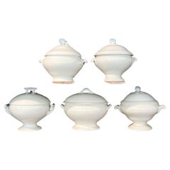 5 zuppiere con coperchio