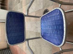 5 Fauteuils vintage en aluminium, Gaston Viort